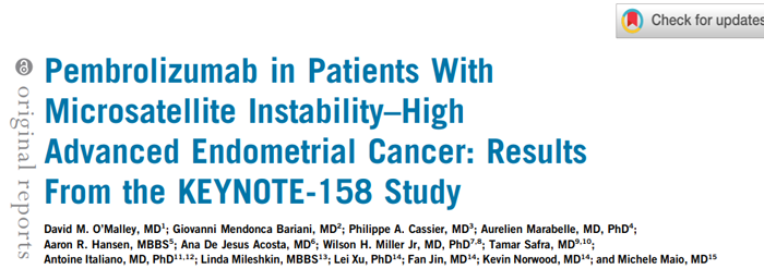临床试验KEYNOTE-158_免疫治疗为MSI-HdMMR子宫内膜癌患者带来新的生命契机_ ■澳门十大棋牌排行榜最新■澳门十大棋牌排行榜推荐 临床试验KEYNOTE-158_免疫治疗为MSI-HdMMR子宫内膜癌患者带来新的生命契机_ ■澳门十大棋牌排行榜最新■澳门十大棋牌排行榜推荐